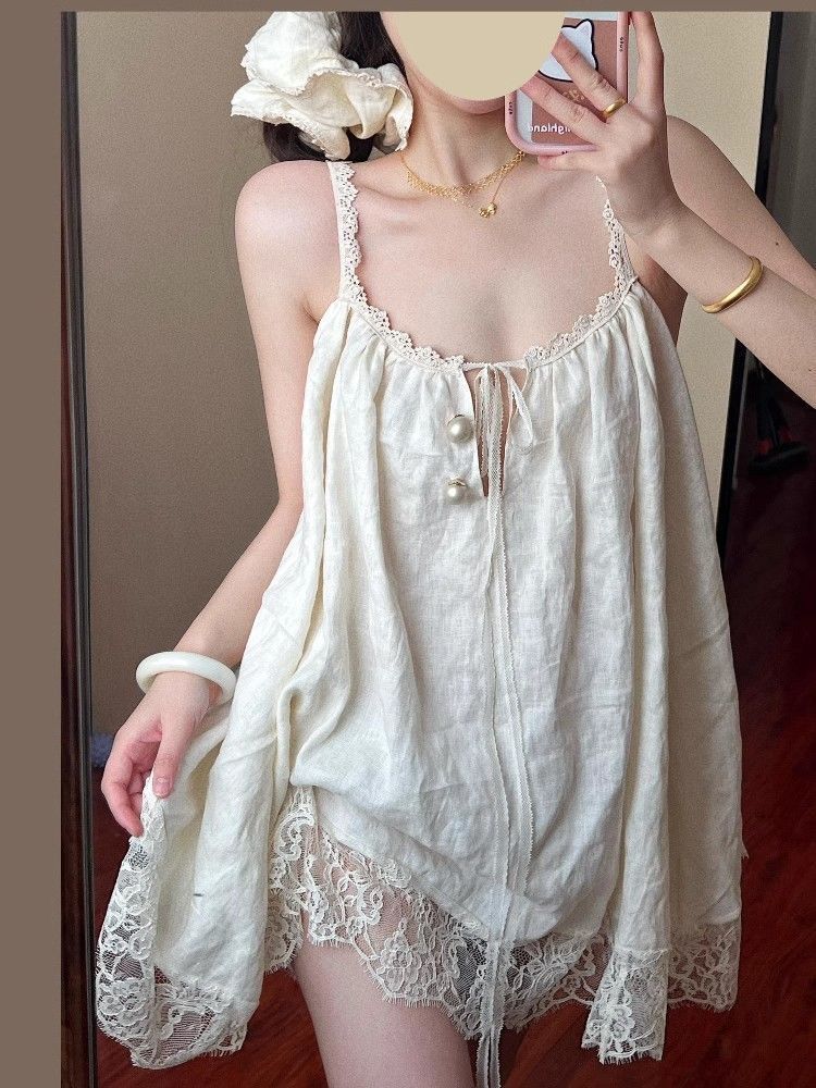 Home Fragrance French - Camisón camisola con fragancia pequeña de