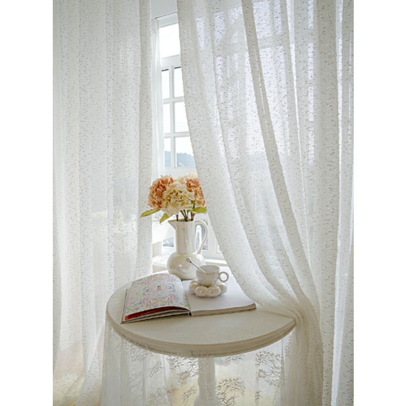 Home Fragrance French - Cortinas de Gasa Opacas Transparentes de