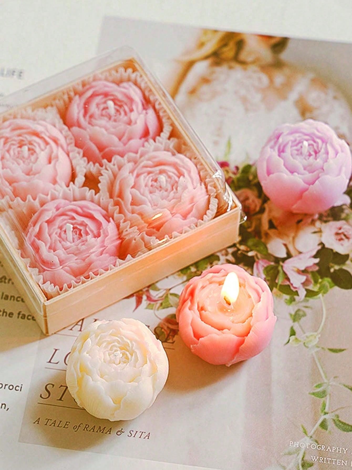 Home Fragrance Homemade - Juego de 4 Velas Aromáticas Hechas