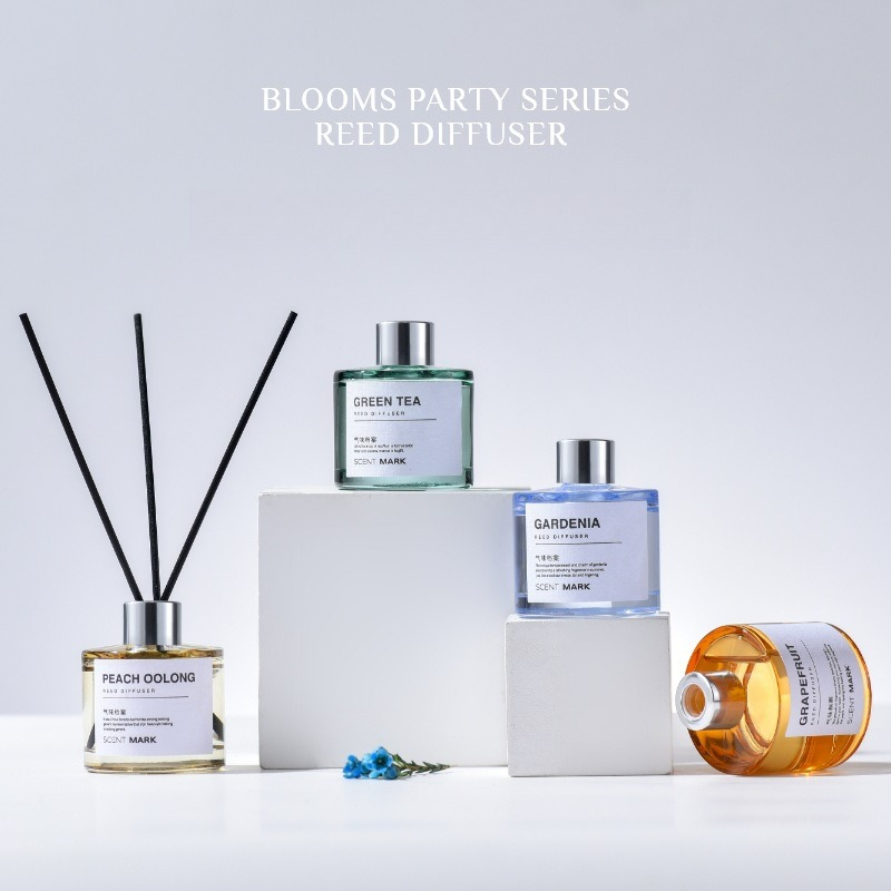 Home Fragrance Jasmine & Yuzu Porcelain Diffuser - Juego de Difusores de Aroma de