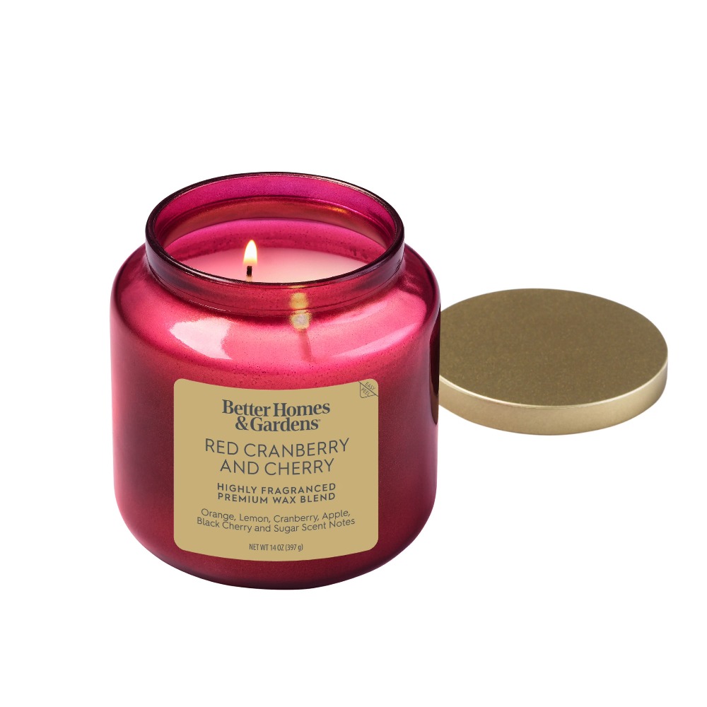 Home Fragrance Jar - Vela en frasco de vidrio rojo