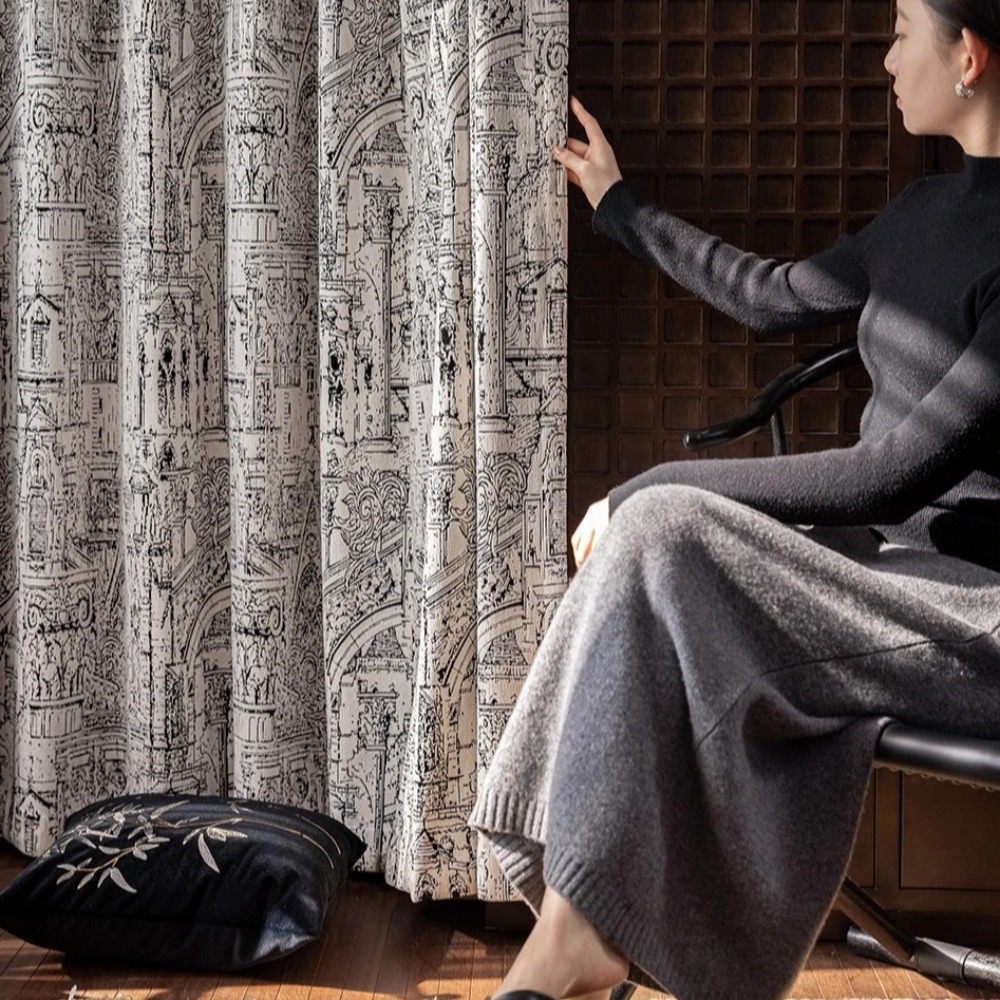 Cortinas de chenilla opacas de - Home Fragrance French reseña y precio
