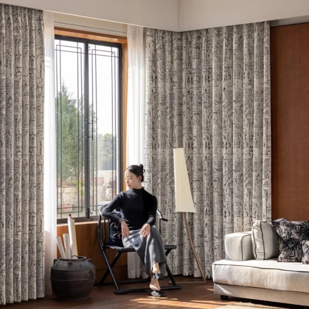 Cortinas de chenilla opacas de - Home Fragrance French reseña y precio